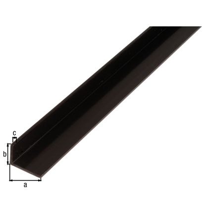 Profil d'angle Alberts pvc noir 25x20x2mm 1m