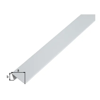 Profilé d'angle Alberts en PVC gris 25x15x1mm 1m