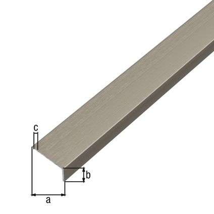 Cornière adhésive Alberts aluminium/inox 20x10x1mm 1m