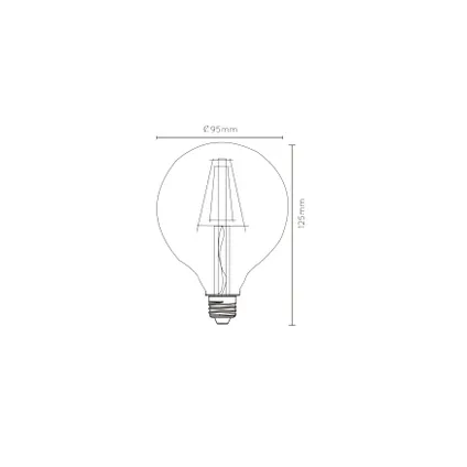 Lucide ledfilamentlamp G95 E27 5W 4