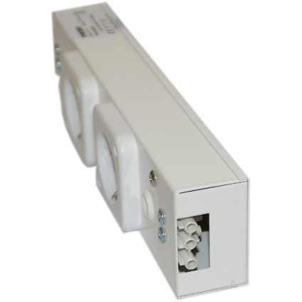 Scheiden neutrale Aandringen Doorkoppelbare stopcontact Hoogte 35 mm 2 stopcontacten