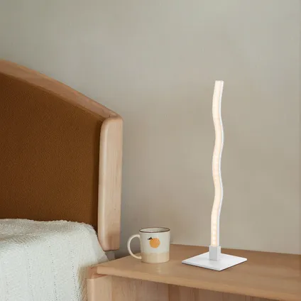 Home Sweet Home Base LED de lampe de table - Blanc - 10x10x38cm - Aluminium 7