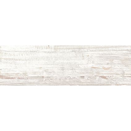 Wand- en vloertegel Tribeca - Keramiek - Wit - 20,2x66,2cm - Pakketinhoud 1,2m²