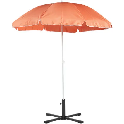 Central Park Beach parasol polyester/staal koraal 2 meter