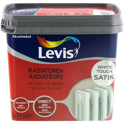 Levis verf 'Radiatoren' white touch satijn 750ml
