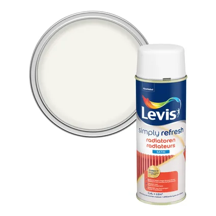 Peinture radiateurs spray Levis Simply Refresh blanc satin 400ml 2
