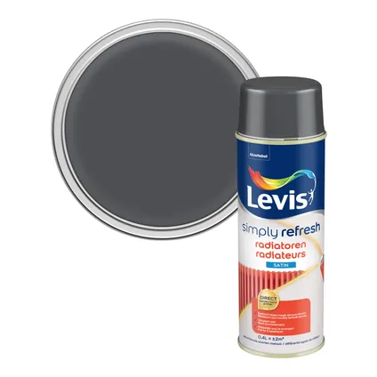 Peinture radiateurs spray Levis Simply Refresh poivre satin 400ml 2