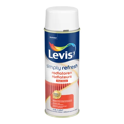 Peinture radiateurs spray Levis Simply Refresh blanc brillant 400ml