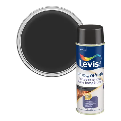 Peinture haute température Levis Simply Refresh noir satin 400ml 2