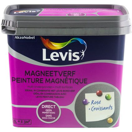 Peinture Levis 'Magnétique' grey mat 500ml
