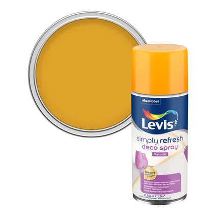 Peinture deco spray Levis Simply Refresh orange 150ml 2