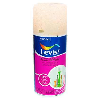 Levis opfrisverf Deco Spray glitter koper 150ml