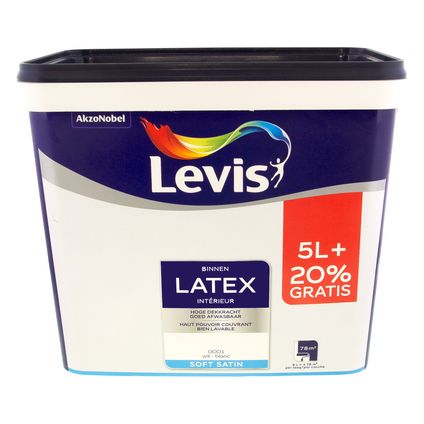Levis verf Latex wit zijdeglans 6L