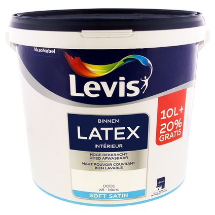 Peinture Levis Latex blanc satin 12L