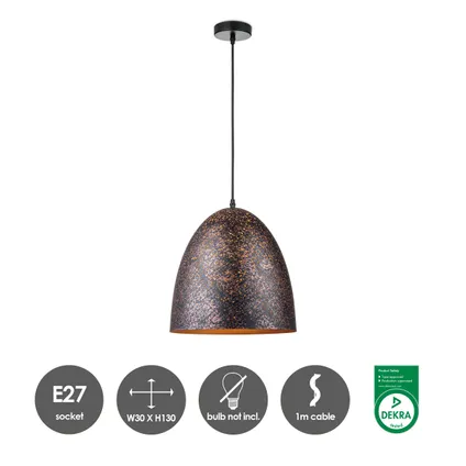 Home Sweet Home hanglamp Rusty C bruin ⌀30cm E27 3