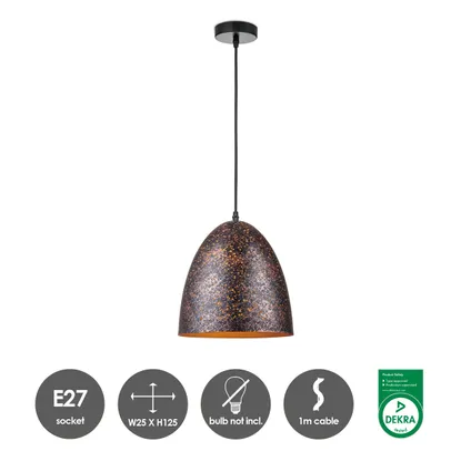 Home Sweet Home hanglamp Rusty C bruin ⌀25cm E27 3