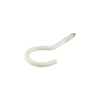 Crochet Suki corde à linge acier plastifié blanc 100mm