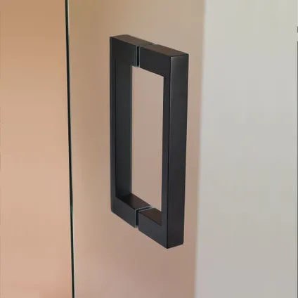 Porte de douche pivotante droite pour angle Sealskin I AM noir mat 90cm|8mm verre sécurit transparent anti-calcaire 2