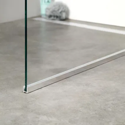 Porte de douche pivotante + paroi latérale Sealskin I AM chrome 100x100cm|8mm verre sécurit transparent anti-calcaire 5