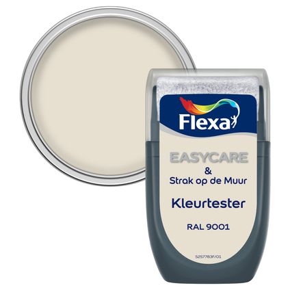 Flexa muurverf tester Strak op de Muur crème wit ral 9001 30ml