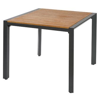 Table de jardin Central Park Analee eucalyptus/aluminium 90x90cm