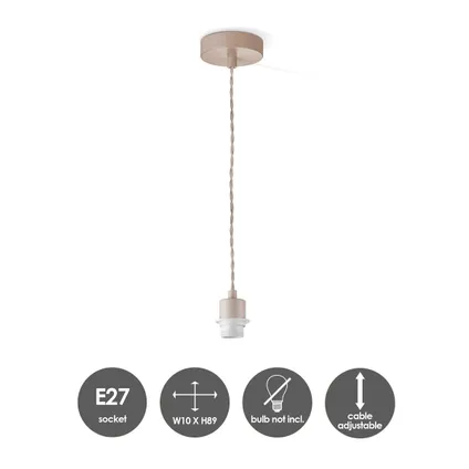 Home Sweet Home hanglamp Armis bruin ⌀10cm E27 3