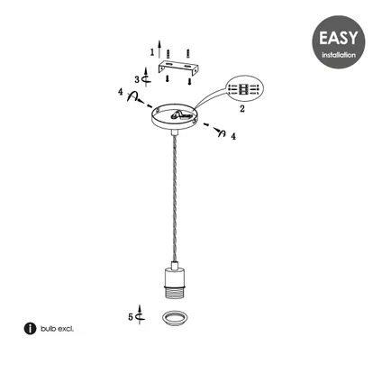 Home Sweet Home hanglamp Armis bruin ⌀10cm E27 6
