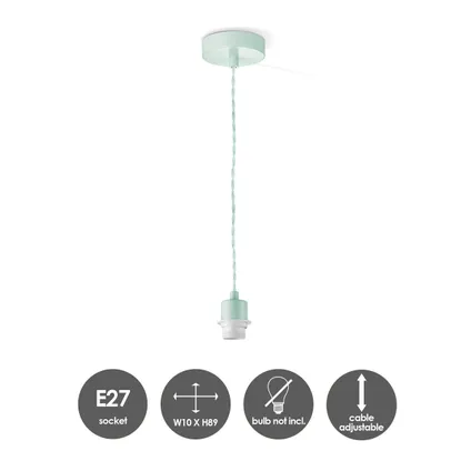 Home Sweet Home hanglamp Armis groen ⌀10cm E27 3