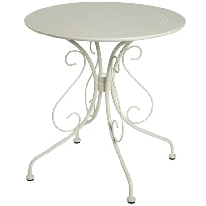 Table de bistrot Central Park Lucille blanc acier Ø70cm 4