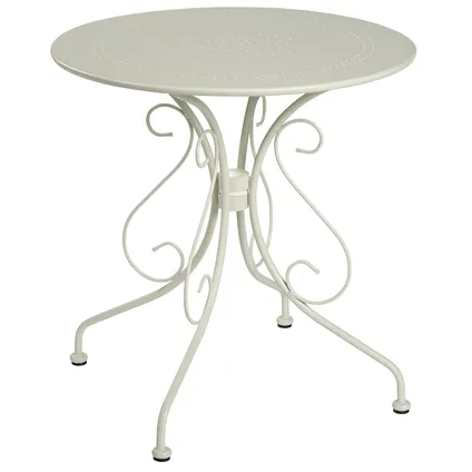 Table de bistrot Central Park Lucille blanc acier Ø70cm 5