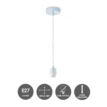 Home Sweet Home hanglamp Armis blauw ⌀10cm E27 3
