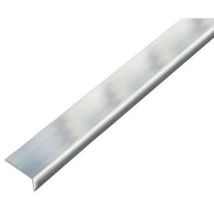 Profil d'angle Alberts adhésif aluminium chrome 20x10x1mm 2m