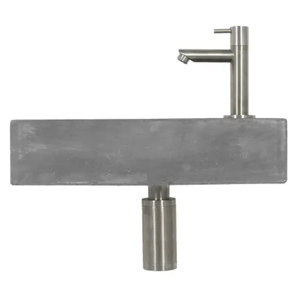 Lave-mains Juti Differnz béton gris 38x18,5x9cm 5