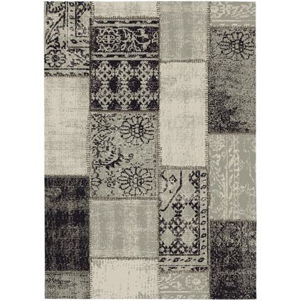 Vloerkleed Fajah vintage patchwork bruin 160 x 230 cm