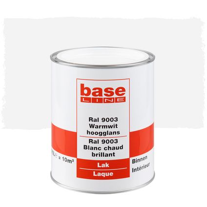 Laque à base de solvent Baseline brillante blanc de sécurité RAL 9003 750ml