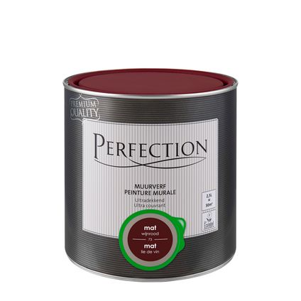 Perfection muurverf ultradekkend mat wijnrood 2,5L