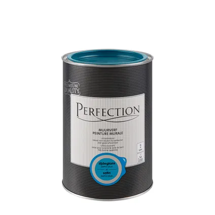 Perfection muurverf Ultradekkend zijdeglans petrol blue 1L 2