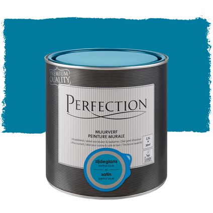 Peinture murale Perfection ultra couvrant satin bleu pétrole 2,5L