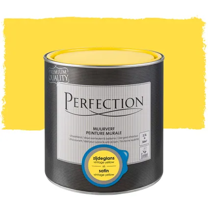 Peinture murale Perfection ultra couvrant satin jaune vintage 2,5L