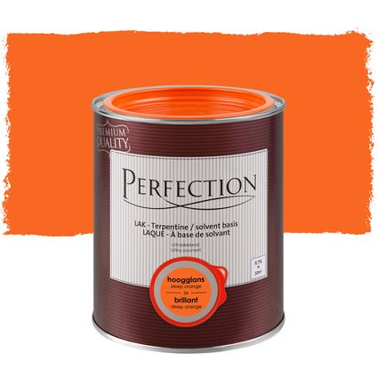 Laque Perfection ultra couvrant brillant solvant deep orange 750ml