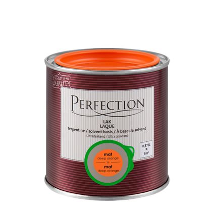 Praxis Perfection lak Ultradekkend mat terpentine deep orange 375ml aanbieding