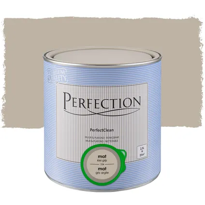Peinture Perfection PerfectClean Mur & plafond mat gris argile 2,5L