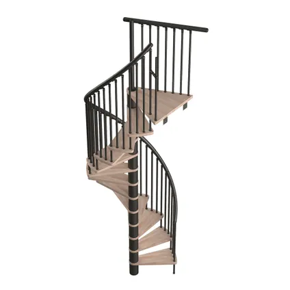 Escalier colimaçon HandyStairs "Spiral Effect" - ? 120 cm - hauteur 309 cm - 12 marches en hêtre laqué 3