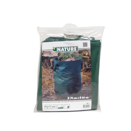 Nature tuinafvalzakken vrijstaand met 3 handvatten polyester groen  600g/m² 240L
 2
