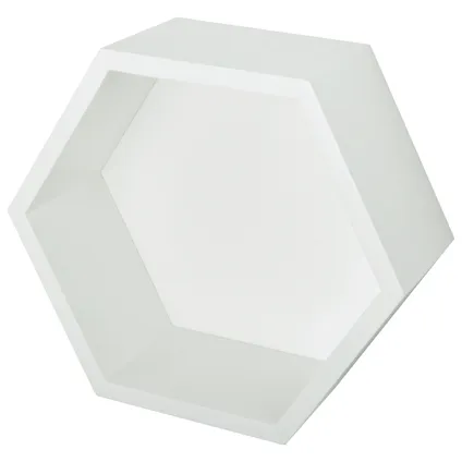 Duraline hexagon wit gelakt 15mm 27x27x12cm