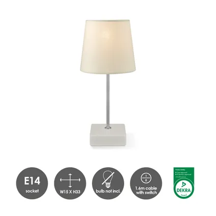 Home Sweet Home tafellamp Arica beige ⌀15cm E14 3