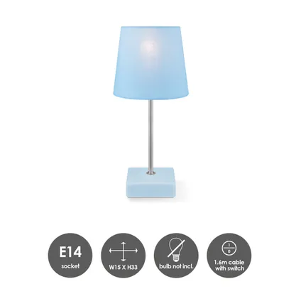 Home Sweet Home tafellamp Arica blauw ⌀15cm E14 6