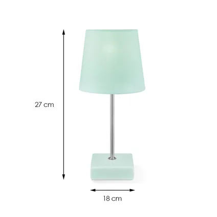 Lampe à poser Home Sweet Home Arica gris-vert ⌀15cm E14 4