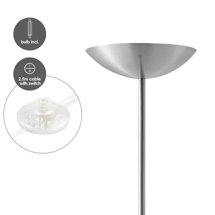 Home Sweet Home vloerlamp Easy mat staal ⌀28cm 12,5W 2