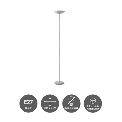 Lampadaire Home Sweet Home Easy blanc sable ⌀28cm 12,5W 5